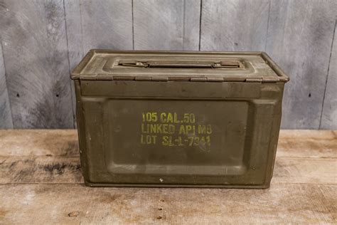 old metal military 40 calb ammo box|vintage ammo boxes for sale.